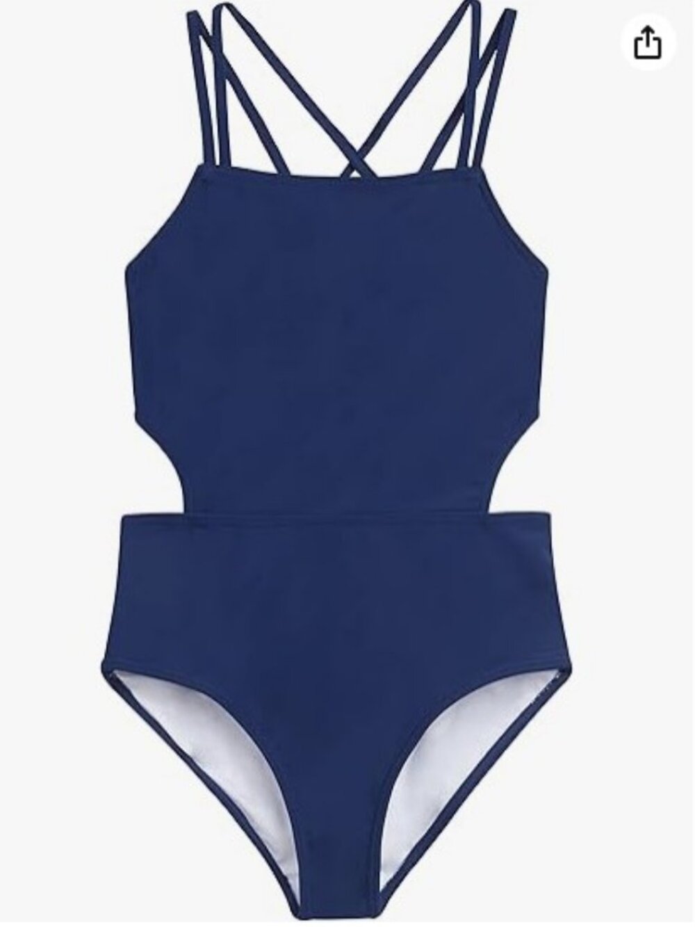 Kanu Surf Navy Cut Out Girl's One Piece Swimsuit Choice 6 or 16